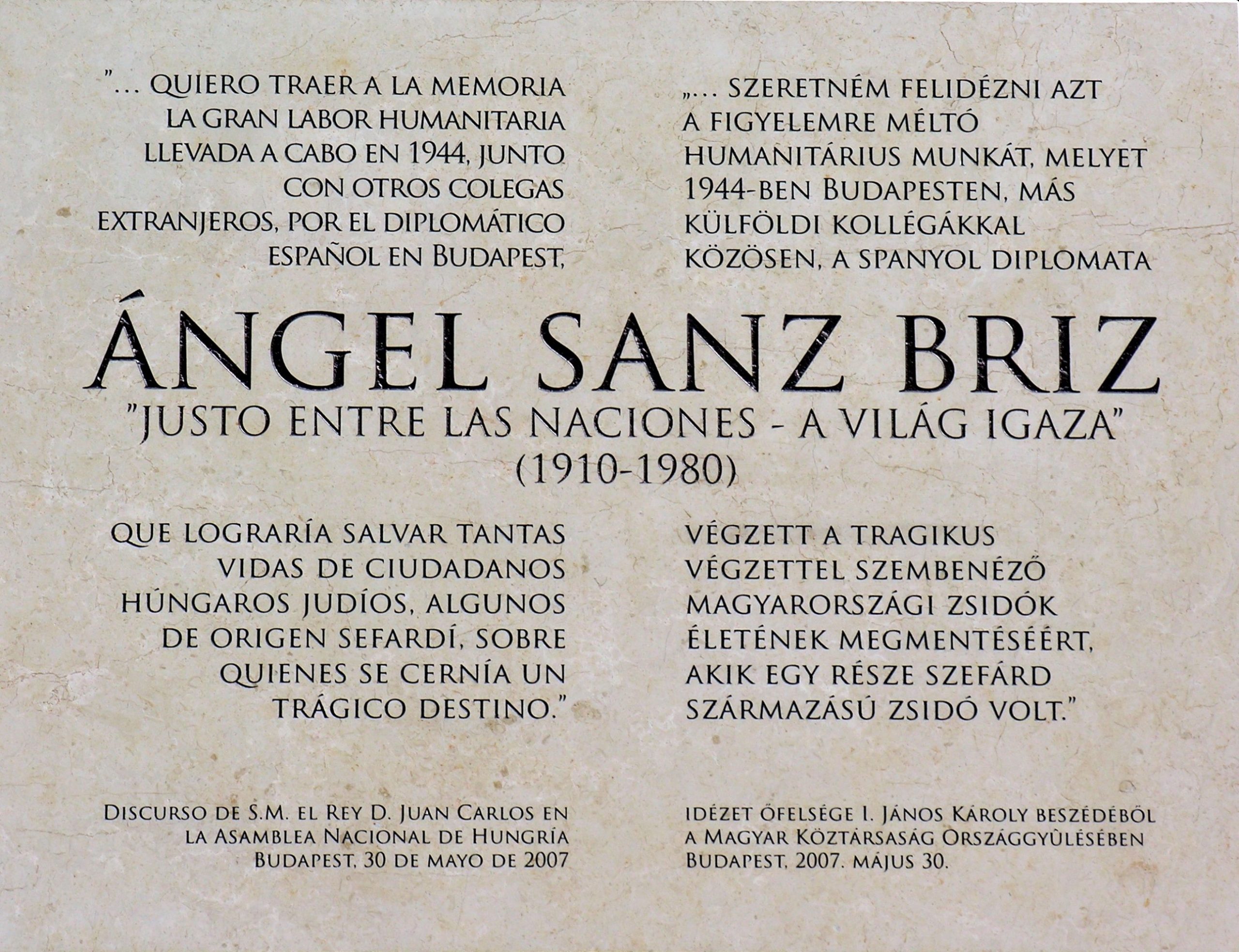 Angel Sanz Briz – Spanischer Schindler erhält Online-Ehrung