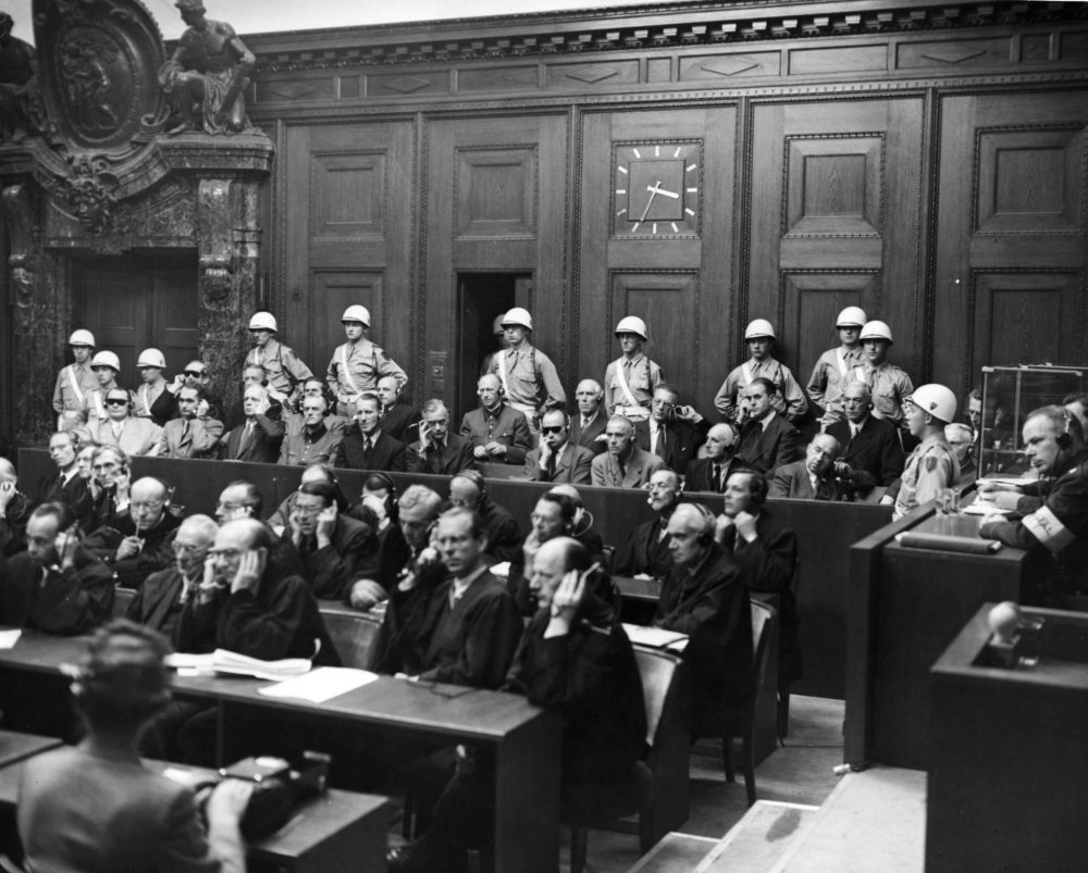 Die Hauptangeklagten im "Nürnberger Hauptkriegsverbrecherprozess