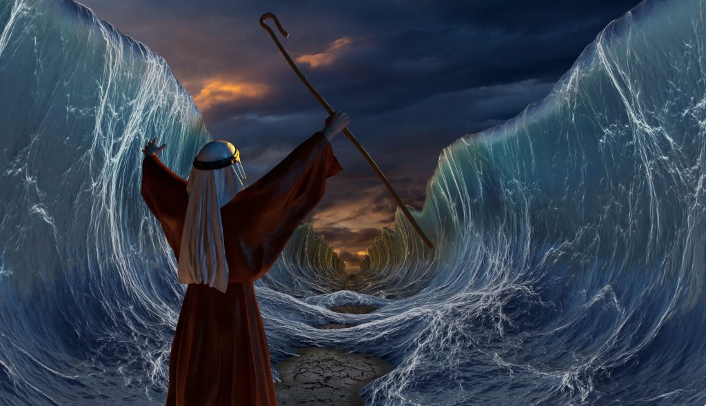 Moses spaltet das rote Meer - Pessach