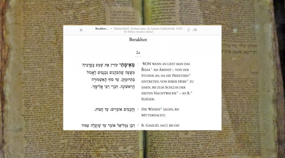 Bahnbrechende deutsche Übersetzung des Talmuds von 1935  jetzt online zugänglich