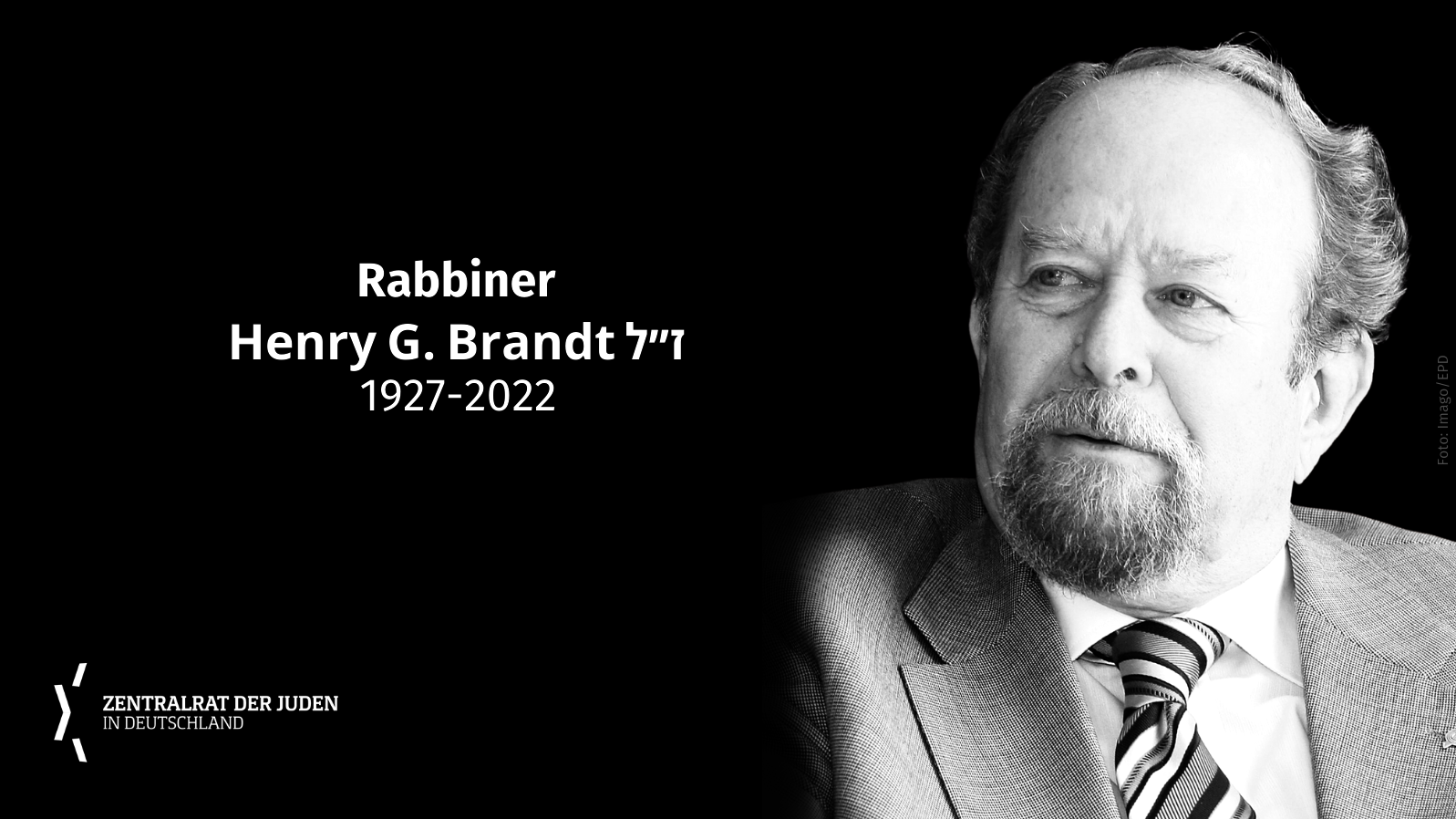 Trauer um Rabbiner Henry G. Brandt