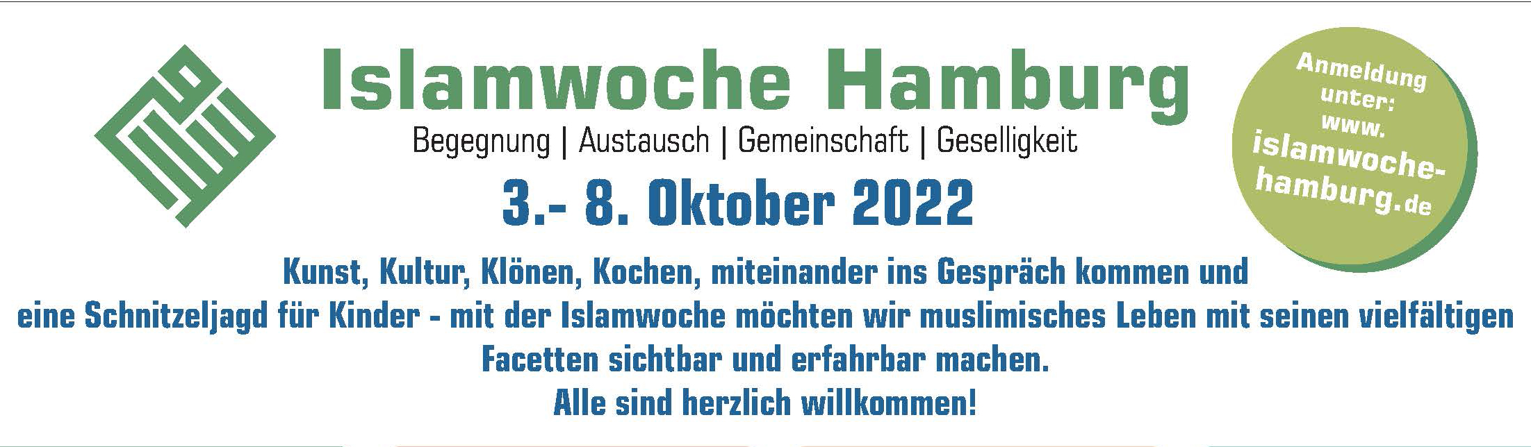 3.-8. Oktober 2022: Islamwoche Hamburg