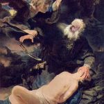Rembrandt: „Der Engel verhindert die Opferung Isaaks“