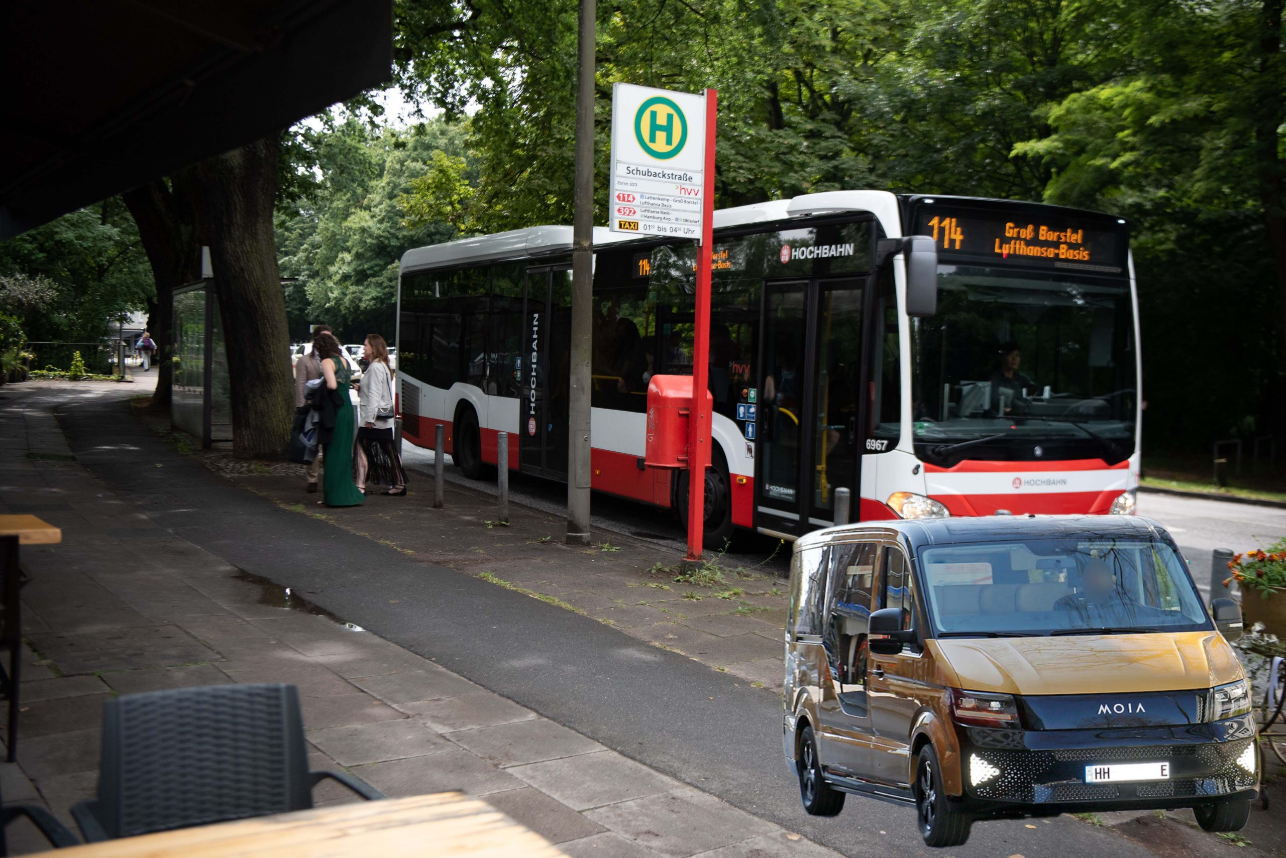 Pilotprojekt: Moia fährt ab Januar erstmals 29 Bus-Haltestellen der Hochbahn an