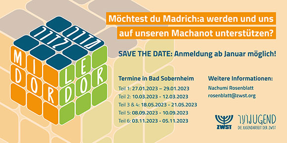 ZWST: MiDor LeDor Ausbildung zum Madrich / zur Madricha (2023)