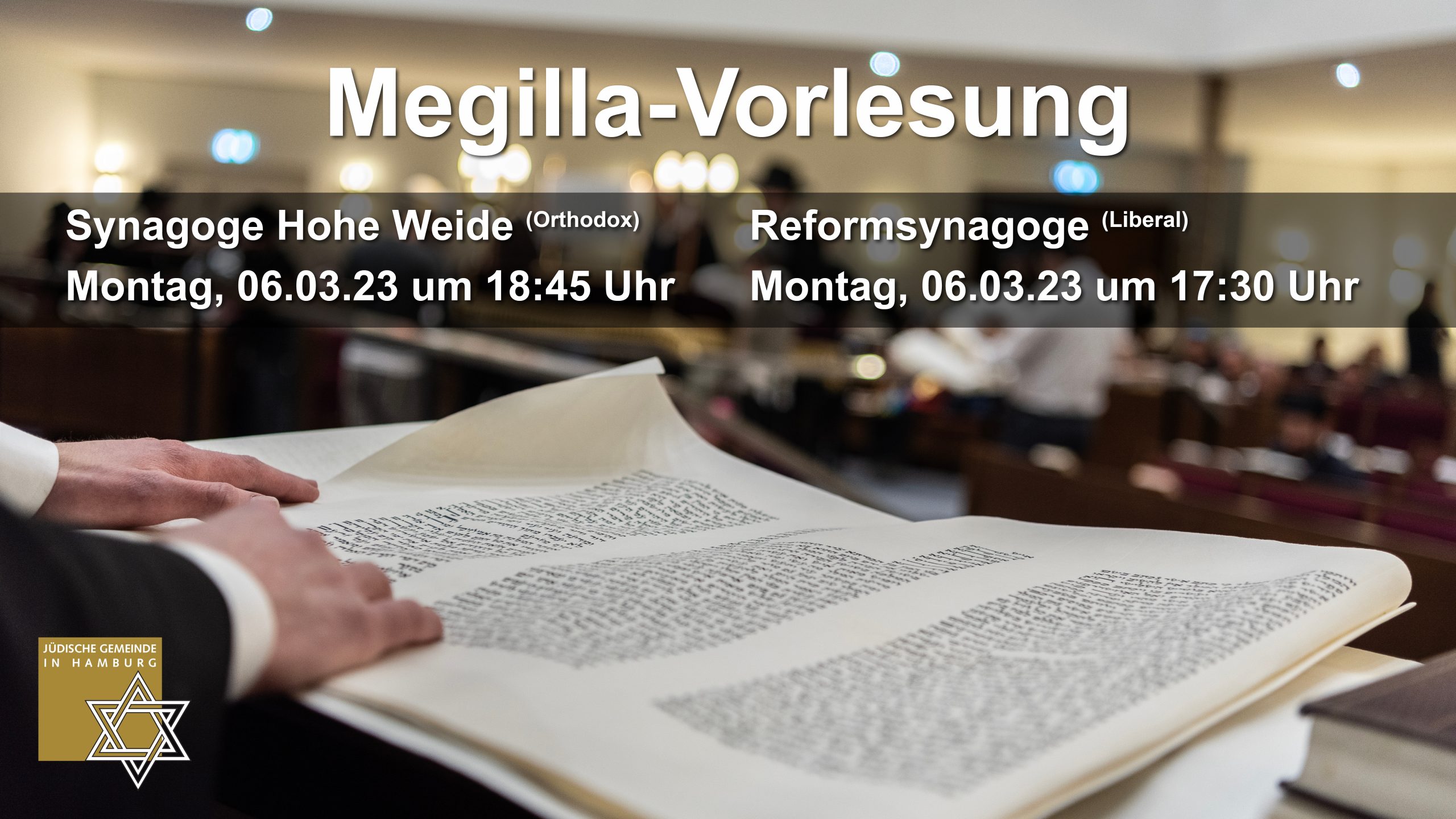 JGHH: Megilla-Vorlesung in Hamburg