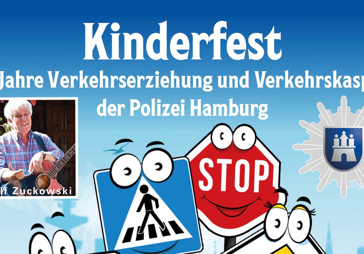 Kinderfest „75 Jahre Verkehrserziehung und Verkehrskasper der Polizei Hamburg“