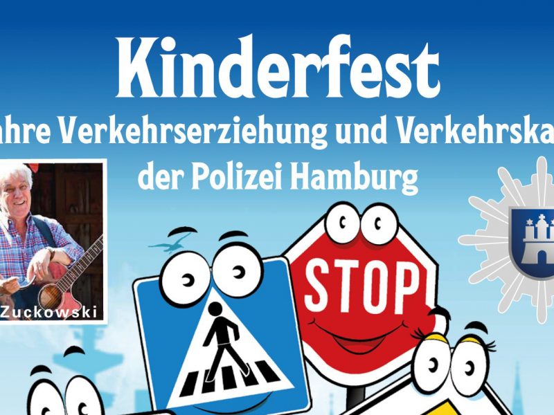 Kinderfest „75 Jahre Verkehrserziehung und Verkehrskasper der Polizei Hamburg“