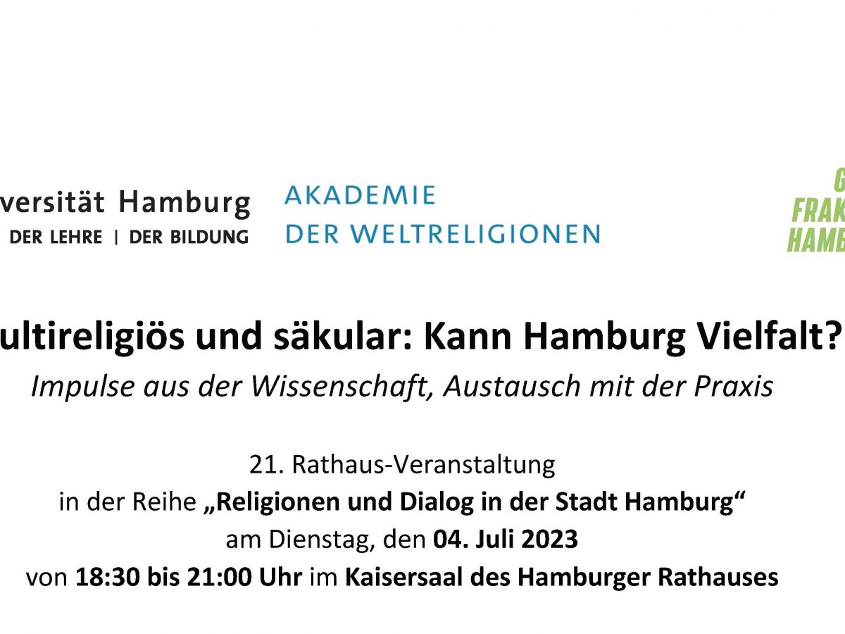Veranstaltungshinweis: Multireligiös und säkular: Kann Hamburg Vielfalt?