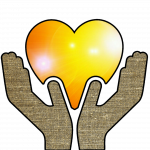 Hände halten ein Herz für das Ehrenamt