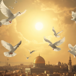 Friedenstauben über Jerusalem