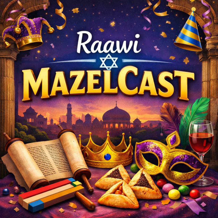 Ein buntes Bild mit Kostümen und der AUfschrift MazelCast