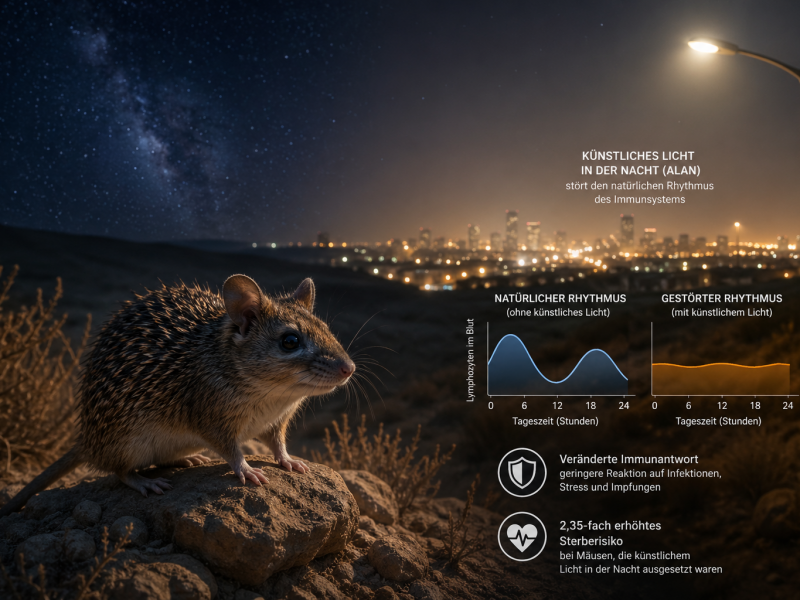 Studie der Tel Aviv University: Wie künstliches Licht in der Nacht unser Immunsystem aus dem Takt bringt
