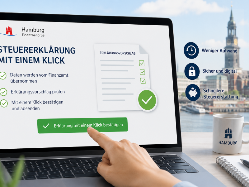 Steuererklärung mit einem Klick: Hamburg treibt die Digitalisierung der Finanzverwaltung voran